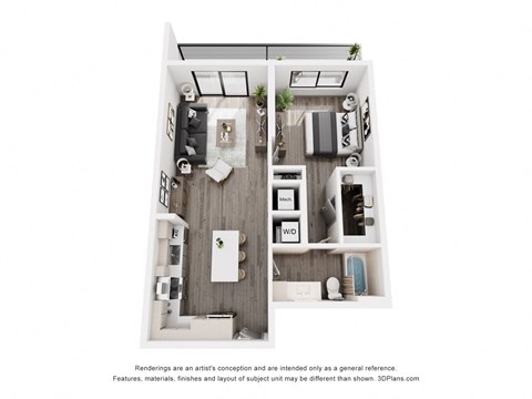 CERU Apartments in Boca Raton, FL photo of a one bedroom floorplan